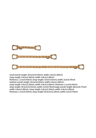 Dolıty 3x Seyahat Piknik Sırt Çantası İçin Tokalı Kamp Haki Haki