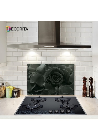 Decorıta Cam Ocak Arkası Koruyucu | Karagül Desen