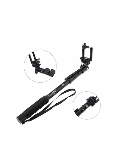 Reedark Yunteng Yt-0188 Bluetooth Uzatılabilir Monopod - 38-128cm Uzunluk Ayarı, Telefon Tutucu Ve Kamera Uyumlu 1/4 İnç Vida