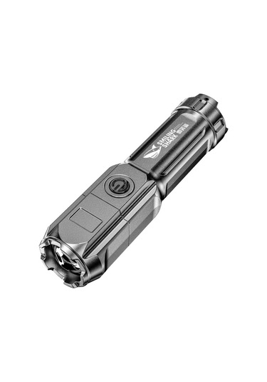 Sones Sılıng Shark 622a Teleskopik Odaklamalı Üç Vitesli Parlak Led El Feneri Gri