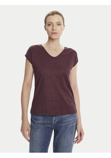 Only 15136069 V Yaka Kolsuz Kadin Body - Bordo Bordo