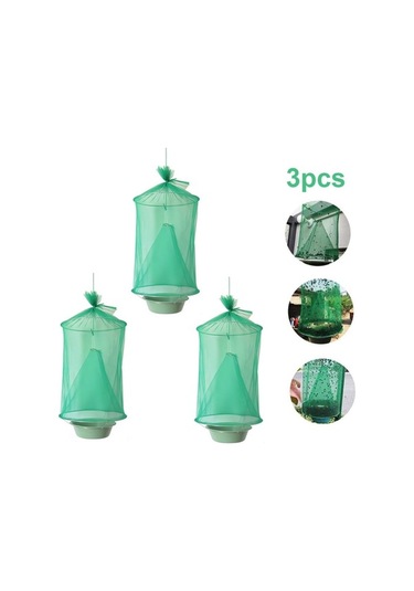 Bloomnest 3 Adet Yem Tepsisi İle Sinek Tuzağı Kafes, İç/dış Mekan Kullanım İçin Sinek Yakalayıcı