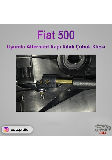 Fiat 500 Uyumlu Alternatif Kapı Kilidi Çubuk Klipsi