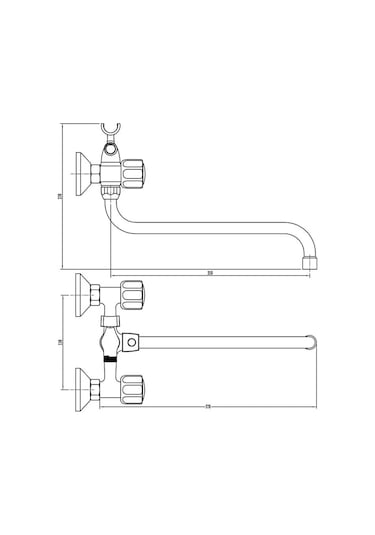 Souzkran Uzun Tahliyeli Banyo Ve Duş Bataryası, Banyo Musluğu 135571421 Krom