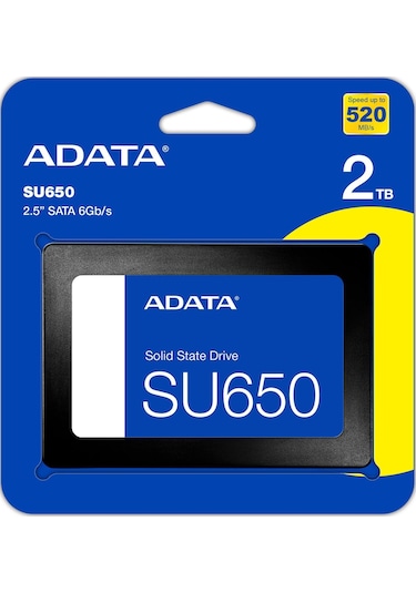 Adata SU650 ASU650SS-2TT-R 2tb 520MB/S-450MB/S Sata 6gb/s 2.5" 3D Nand SSD Disk