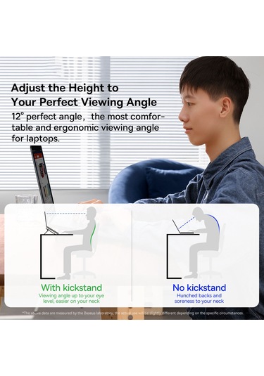 Baseus 2 Adet İnce Dizüstü Bilgisayar Kickstand Masaüstü Dizüstü Isı Dağılımı Standı Tutucu - Koyu Gri