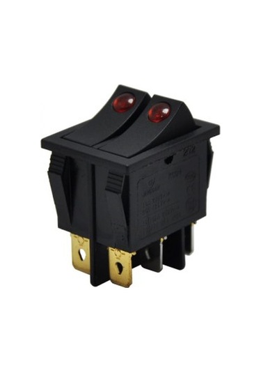 Çiftli Nokta Işıklı Anahtar - 5 Adet