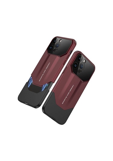 IPhone Uyumlu 14 Pro Max Kılıf Çift Parçalı Zore Ays Pro İkili Kapak-siyah-gri