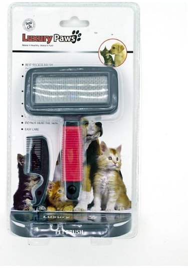 Luxury Paws Soft Temizleyici Taraklı Saplı Köpek Fırçası