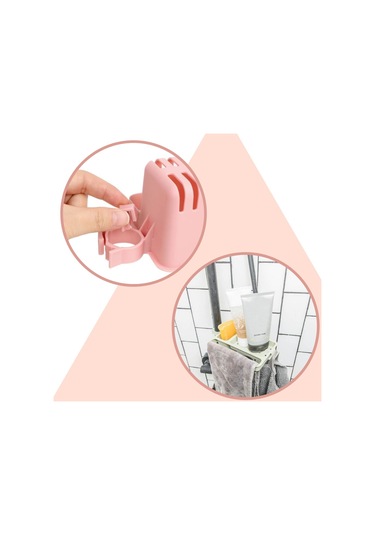 Musluğa Takılan Sünger Havlu Askılı Sabun Hazneli Mutfak Banyo La Renkli