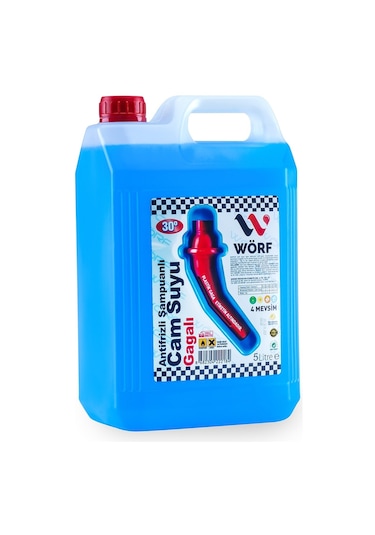 Wörf 30°c Gagalı Bidon Kolay Döküm Şampuanlı Antifirizli Cam Suyu 5 L