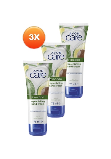 Avon Care Kuru Ciltler İçin Avokado Özlü El Krem 3 x 75 ML