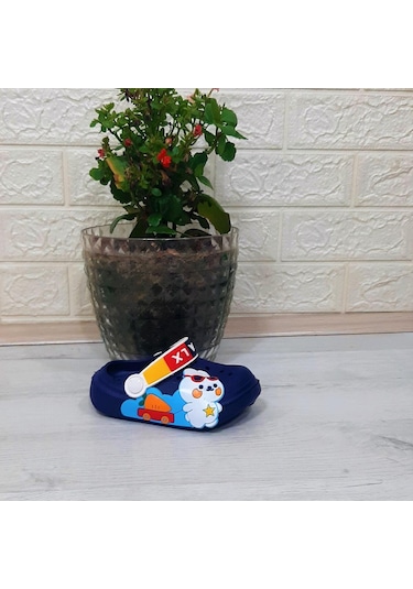 Calx 9041 Lacivert Beyaz Crks Erkek Çocuk Terlik 001