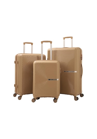 Mçs Üçlü Polipropilen Valiz Seti V374 S21yy1000006-set 00026 Şampanya