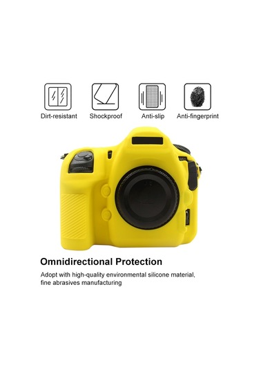 Nikon D850 İçin Puluz Yumuşak Silikon Koruyucu Kılıf Sarı