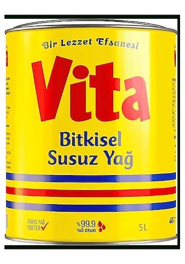 Vita Susuz Margarin 5 Litre Teneke Kutu X2
