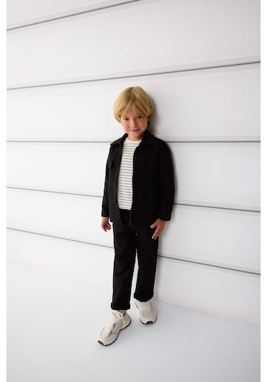 Defacto Erkek Bebek Gömlek Yaka Fermuarlı Hırka G1956a525aubk27 Siyah Defacto Erkek Bebek Gömlek Yaka Fermuarlı Hırka G1956a525aubk27 Siyah