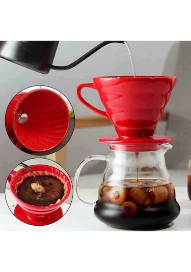 Epinox Seramik Demleme V60 Kırmızı