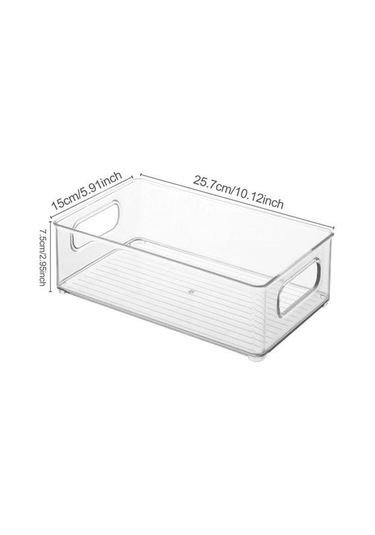 4 Adet Temizle Kiler Buzdolabı Organizatör Kovaları Ev Plastik Gıda Depolama Raf Sepet Kutusu Mutfak Tezgahları Kabinler Araçları Raflar Ve Amp Tutucular 3 Adet Gümüş Toka