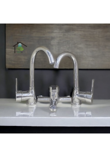 Mintev Krom Baston Borulu Komple Set Yerli Üretim Mutfak Evye Lavabo Banyo Bataryası KROM