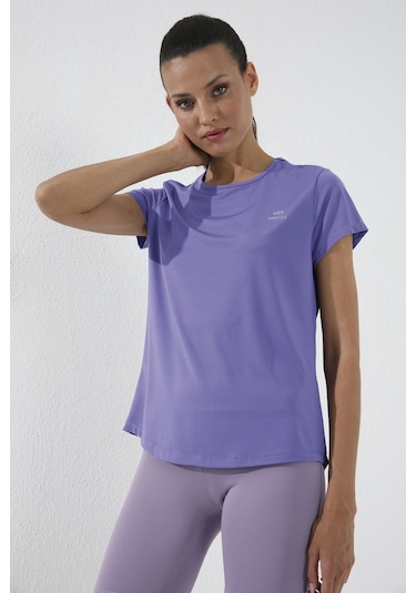 Eflatun Basic Kısa Kol Standart Kalıp O Yaka Kadın T-shirt - 97144 Eflatun Eflatun Basic Kısa Kol Standart Kalıp O Yaka Kadın T-shirt - 97144 Eflatun