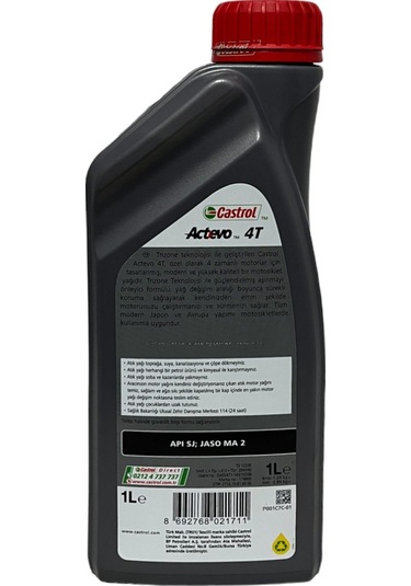 Castrol Actevo 20w-40 4t Motosiklet, 4 Zamanlı Motor Yağı 1 Litre