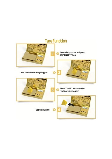 Fastbuy Wangxi Altın 0.01g 200g Dijital Cep Terazisi 7 Birim Tara Hassas Gram Ölçer Lcd Mutfak Terazisi Altın