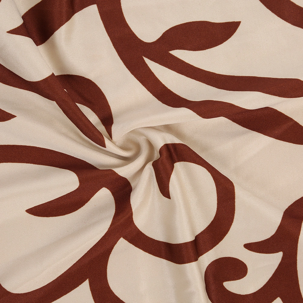 Padalink Milk İpek %85+spandex %15 Totem Desenli, Esnek, Kolay Temizlenir, Renk Kaybı Olmayan, Ev/otel/restoran/büro/ofis/sunnet Sandalye Kılıfı - Şampanya Rengi Çok Renkli