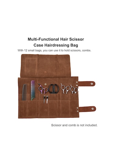 Suofeng "saç Makası Çantası - Deri Ve Kumaş Saklama Kesesi, Kuaför Aksesuarı"