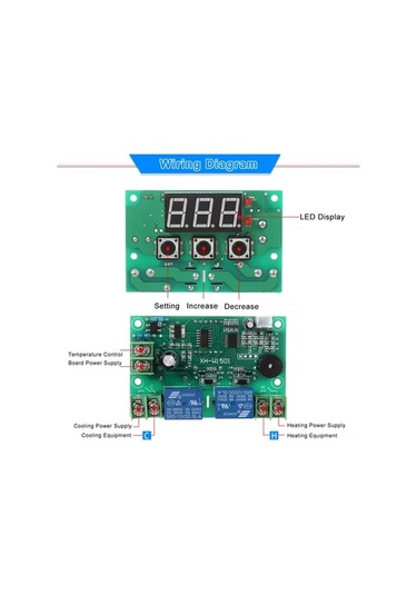 Pazly 12v Otomatik Termostat - Çift Kanallı Röle, -50 C-110 C Alarmı, Hassas Kontrol, Soğutma/ısıtmayı Ayarlayın
