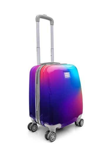 Coral High Renkli Desenli Mini Kabin Boy Valiz 40cm 16766 Çok Renkli
