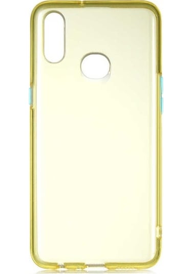 Samsung Uyumlu Galaxy A10s Kılıf Zore Bistro Kapak Sarı