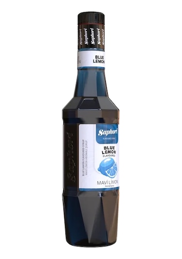 Saphori Mavi Limon Aromalı Kokteyl Şurubu Mavi Limon Şurubu 700 Ml