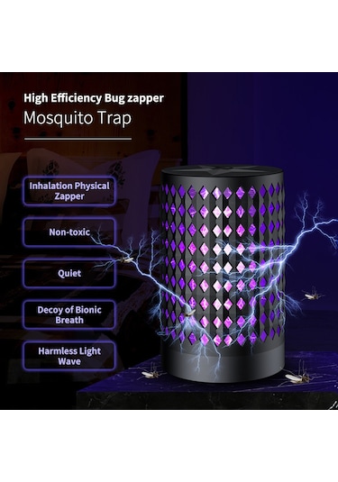 Mufunye Ev İçin Usb Led Fenerli Elektrikli Sinek Ve Musluk Tuzağı - Beyaz Renkli 4.5w Işık Katalizli Savaş Aleti