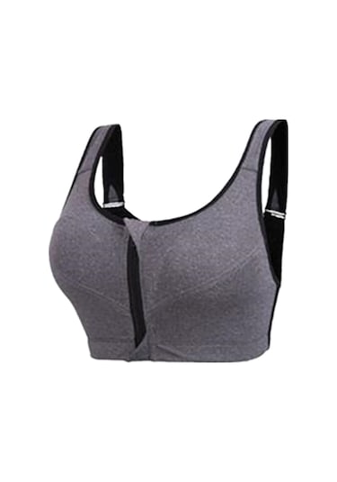 Moveevo Kadınlar İçin Spor Bra - Önden Reçmeli, Çelik Çember Yok, Fitness/koşu/yoğun Aktivite İçin, Xl-5xl Büyük Bedenler, Siyah, Hafif Ve Dayanıklı Diğer