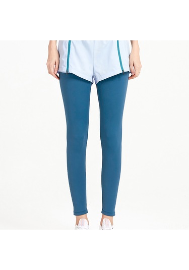 Skycity Esnek Bel, Hızlı Kuruma Ve Tam Kapsama Özellikli 2 Si 1 Arada Kadın Spor Taytı Koyu Mavi