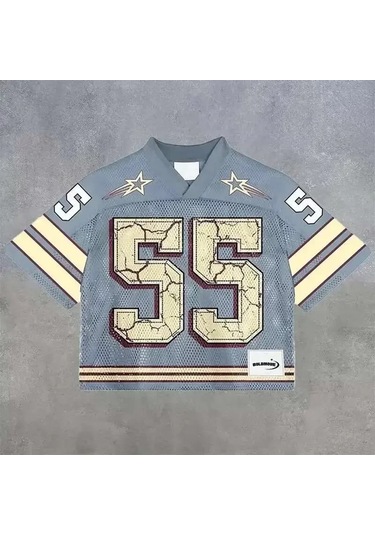 Snapbuy 2025 Y2k Retro Amerikan Futbol Forması Nefes Alan Streetwear Tişörtwhıteerkek WHITE