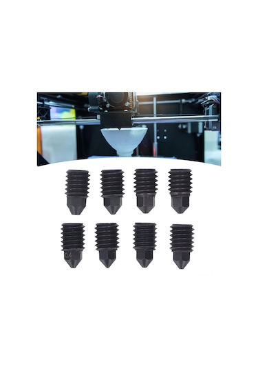 Jeemson Bambu Lab X1c/p1p Uyumlu 8'li Sert Çelik Nozzle Seti - 0.2/0.4/0.6/0.8mm, 500 C Isı Dayanıklı, Hızlı Akışlı 3d Yazıcı Başlığı