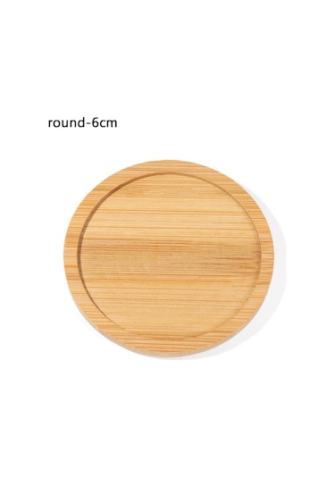 Round-6cm-home Basit Stil Bambu Tepsi Yetiştiricilerinin Pot Stander Altıgen Dikdörtgen Yuvarlak Kare Saksı Tabanı Bahçe Dekorasyon Malzemeleri