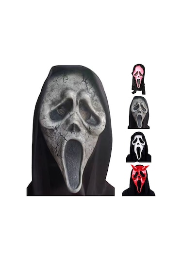 Cadılar Bayramı Maskesi Çığlık Hayalet Yüz Hayalet Korkunç Korku Kafatası Lateks Maske Cadılar Bayramı Partisi Cosplay İçin