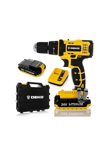 Deko Q-Torx 24V 5 Ah Li-ion Çift Akülü Darbeli Matkap Vidalama