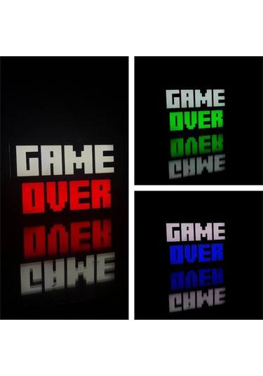 Game Over Led Işık - Açıklama Siyah