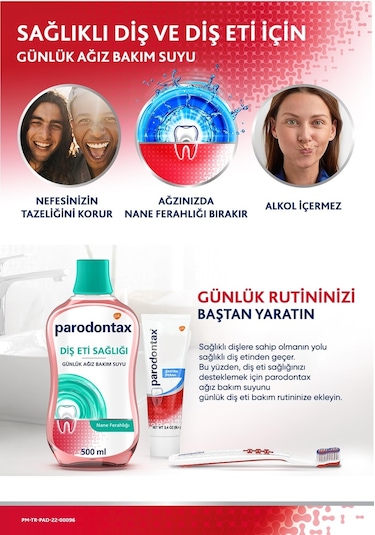 Parodontax Ağız Bakım Suyu Nane Ferahlığı 2 x 500 ML
