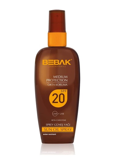 Bebak SPF 20 Koruyucu Bronzlaştırıcı Güneş Yağı Sprey 150 ML