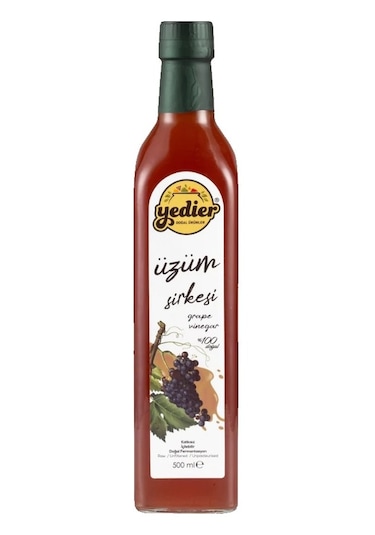 Yedier Doğal Fermantasyon Üzüm Sirkesi 500 ML