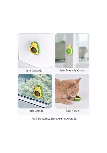 Eft Pet Avokado Catnip Avokado Kedi Çimi Topu Avokado Kedi Nanesi Oyuncağı