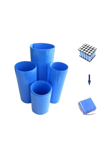 Shrink - 140mm Lityum Batarya Kaplama Isıyla Daralan Pvc Makaron 1 Metre