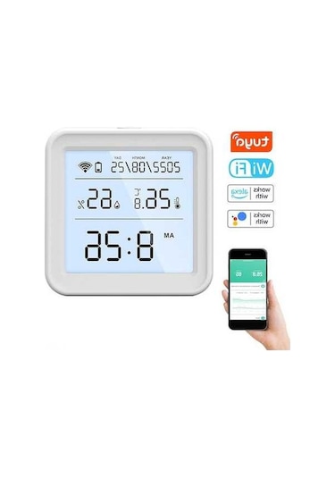 Novahub Wi-fi Sıcaklık Ve Nem Sensörü - Alexa & Google Home, Alarm, Veri Kaydet, Nem Eğrileri