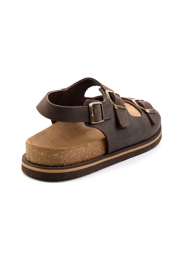 Kahve Leather Erkek Sandalet E05801198403 Kahve