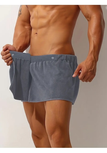 Erkekler İçin Kısa Banyo Şort Havlu